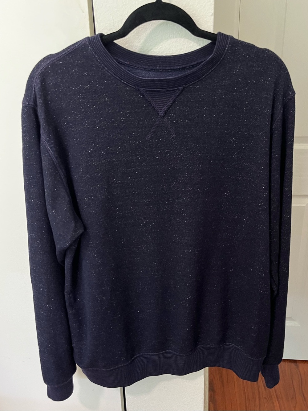 Iron & Resin Navy Speckled Pullover Crewneck